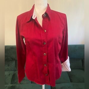 Festive business professional button down blouse